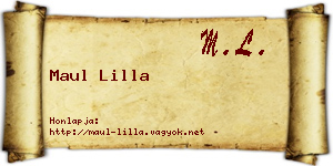 Maul Lilla névjegykártya